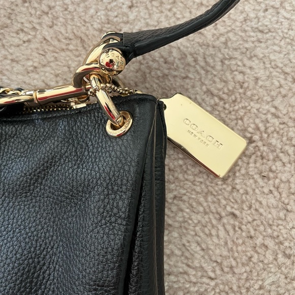Coach Black Leather Shoulder Bag - Picture 2 of 5